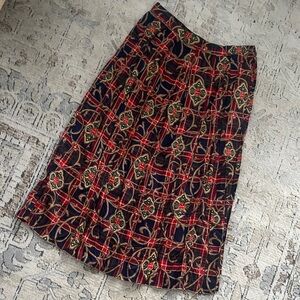 Elegant Multicolor Patterned Women's Skirt